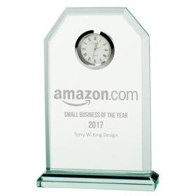 Jade Vitoria Glass Clock 160mm