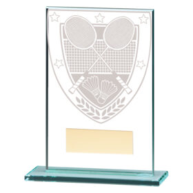 Millennium Badminton Jade Glass Award 125mm