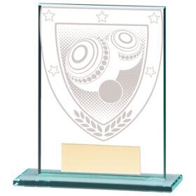 Millennium Lawn Bowls Jade Glass Award 110mm