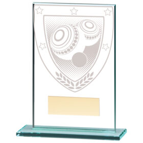 Millennium Lawn Bowls Jade Glass Award 125mm