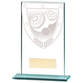 Millennium Lawn Bowls Jade Glass Award 140mm