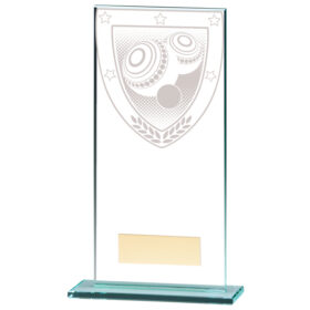 Millennium Lawn Bowls Jade Glass Award 180mm