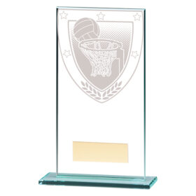 Millennium Netball Jade Glass Award 160mm