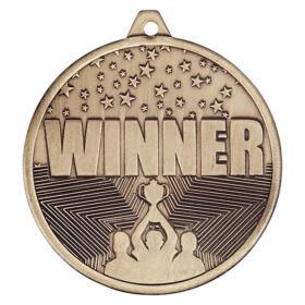 Cascade Winner Iron Medal Antique Gold 50mm