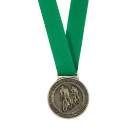 Olympia Medal Ribbon Stitched Green 400x25mm