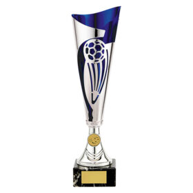 Champions Football Cup Silver & Blue 360mm