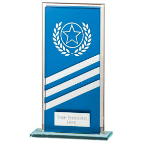 Talisman Multisport Mirror Glass Award Blue & Silver 160mm
