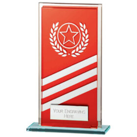 Talisman Multisport Mirror Glass Award Red & Silver 140mm