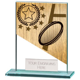 Mustang Rugby Jade Glass Award 110mm
