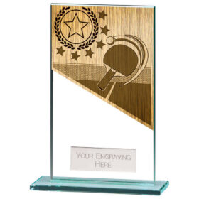Mustang Table Tennis Jade Glass Award 140mm