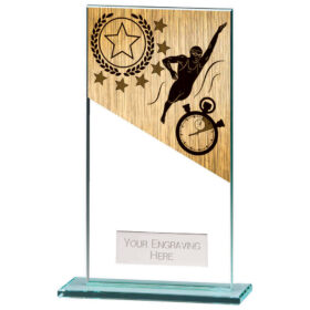 Mustang Swimming Jade Glass Award 160mm
