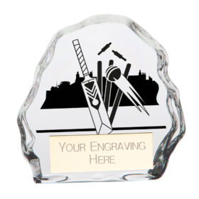 Mystique Cricket Glass Award 75mm