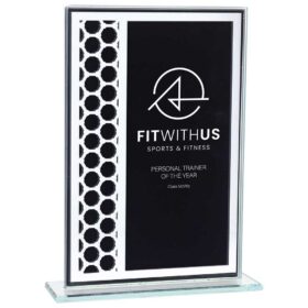 Titanium Mirrored Glass Award Black 180mm