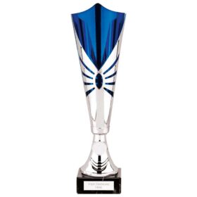 Trident Laser Cup Silver & Blue 345mm