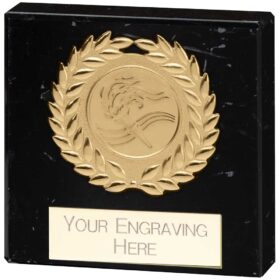 Tribute Wreath Medallion Marble Award Silver 75mm