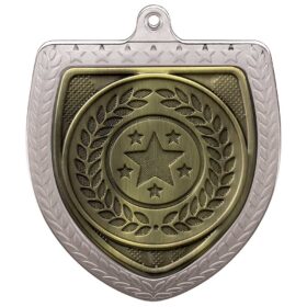 Cobra Multi-Sport Shield Medal Silver 75mm