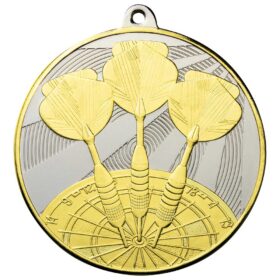 Premiership Darts Medal Gold & Silver 60mm