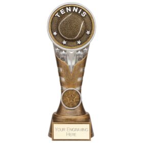 Ikon Tower Tennis Award Antique Silver & Gold 200mm