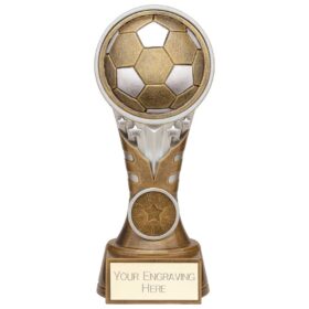 Ikon Tower Football Award Antique Silver & Gold 175mm