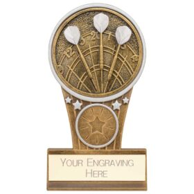 Ikon Tower Darts Award Antique Silver & Gold 125mm
