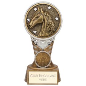 Ikon Tower Equestrian Award Antique Silver & Gold 150mm