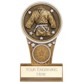 Ikon Tower Martial Arts Award Antique Silver & Gold 125mm
