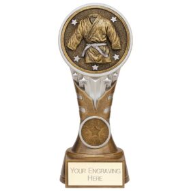 Ikon Tower Martial Arts Award Antique Silver & Gold 175mm