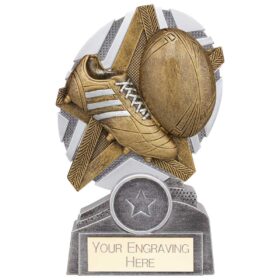 The Stars Rugby Plaque Award Silver & Gold 130mm