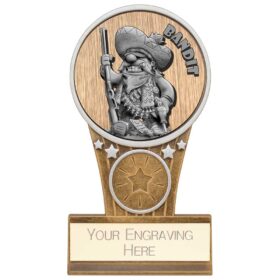 Ikon Goof Balls Bandit Award Antique Silver & Gold 125mm