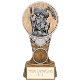 Ikon Goof Balls Bandit Award Antique Silver & Gold 150mm