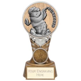 Ikon Goof Balls Bunkered Award Antique Silver & Gold 150mm