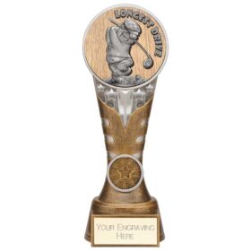 Ikon Goof Balls Longest Drive Award Antique Silver & Gold 200mm
