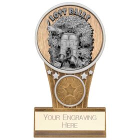 Ikon Goof Balls Lost Balls Award Antique Silver & Gold 125mm