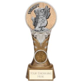 Ikon Goof Balls Turkey Award Antique Silver & Gold 175mm