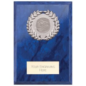 Reward Wreath Plaque Azure Blue 150x110mm