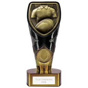 Fusion Cobra Rugby Shirt Award Black & Gold 150mm
