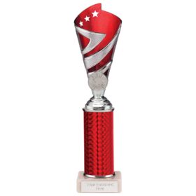 Hurricane Multisport Plastic Tube Cup Silver & Red 265mm