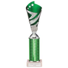 Hurricane Multisport Plastic Tube Cup Silver & Green 265mm