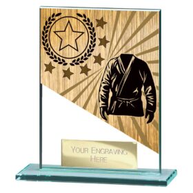 Mustang Martial Arts Jade Glass Award 110mm