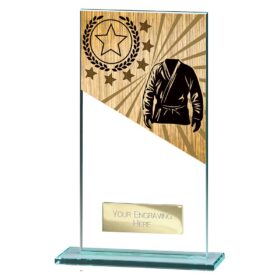 Mustang Martial Arts Jade Glass Award 160mm