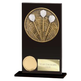 Ikon Hero Darts Glass Award Jet Black 140mm