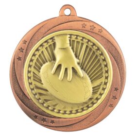 Superstar Rugby Medal Bronze 60mm