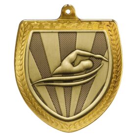 Cobra Swimming Shield Medal Gold 75mm