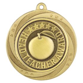Superstar Head Teacher Medal Gold 60mm