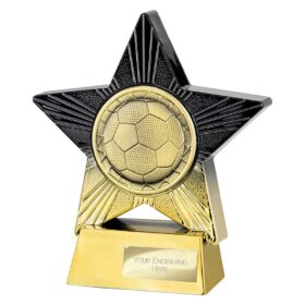 Superstar Football Award Black & Gold 140mm