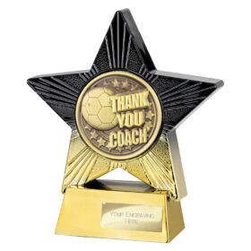 Superstar Thank you Coach Award Black & Gold 140mm