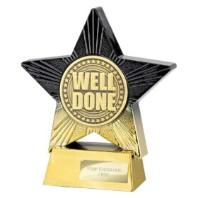 Superstar Well Done Award Black & Gold 140mm