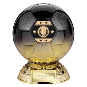 Elite Football Heavyweight Award Carbon Black to Gold 205mm