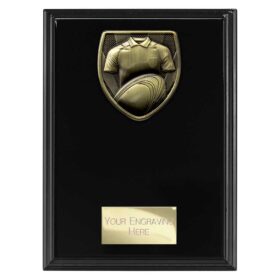 Cobra Plaque Rugby Shirt & Ball Award Epic Black 175mm