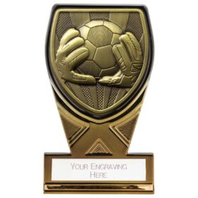 Fusion Cobra Goal Keeper Plaque Award Black & Gold 110mm
